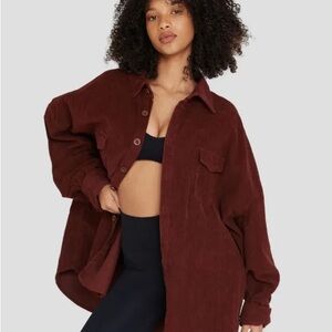 csb • chocolate oversized corduroy jacket